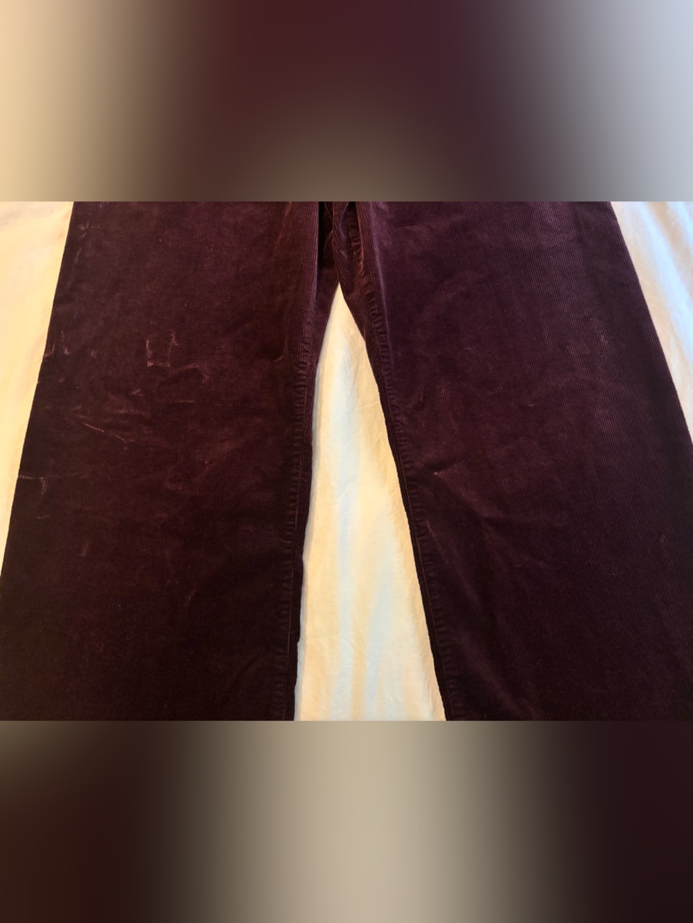 Maeve Wide-Leg Corduroy Pants in Deep Plum - Picture 7 of 7